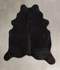 Solid Black X-Large Brazilian Cowhide Rug 7'2