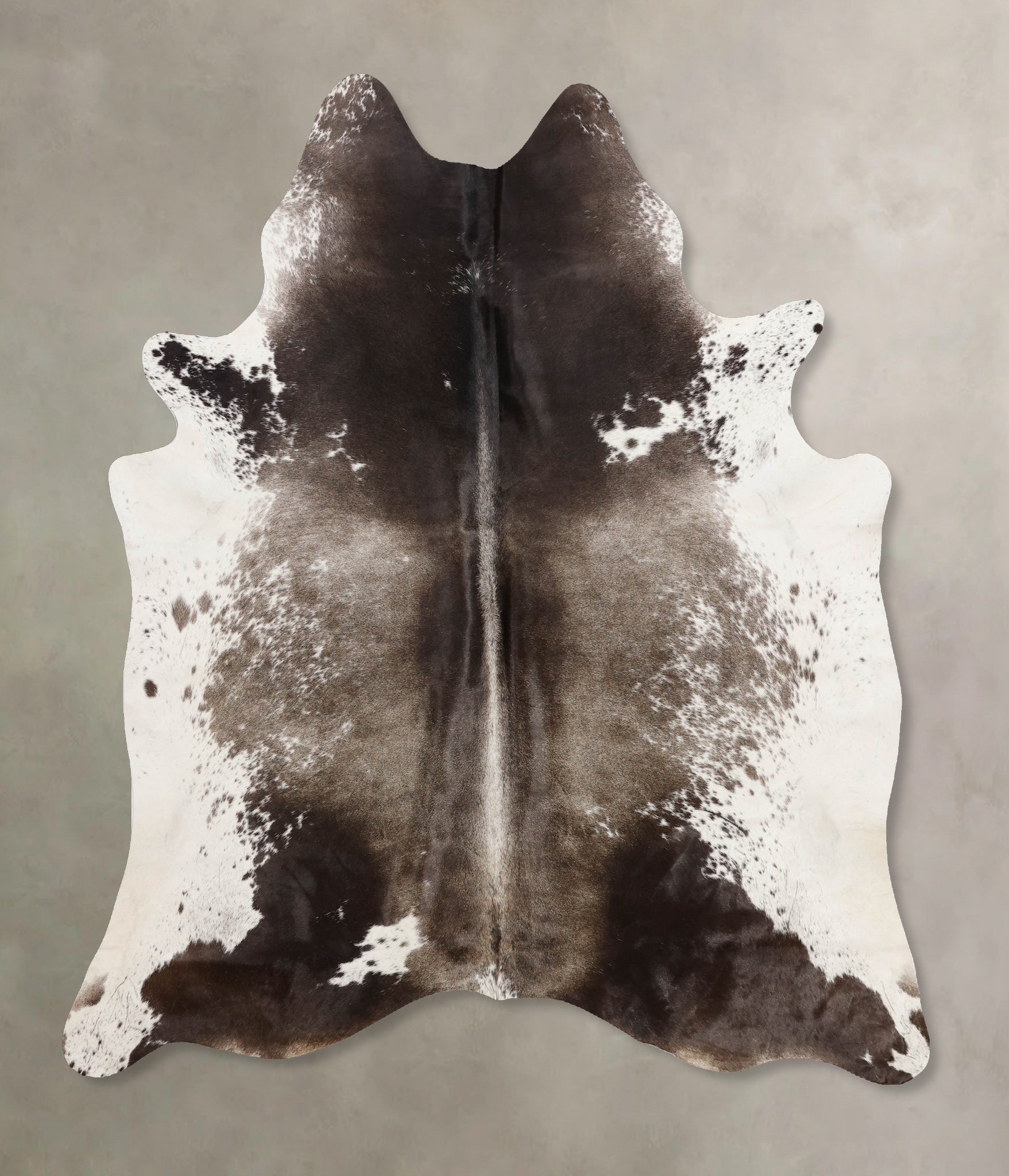 Grey With White Cowhide Rug #B10541