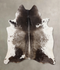 Grey With White X-Large Brazilian Cowhide Rug 7'3