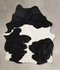 Black and White Large Brazilian Cowhide Rug 7'5