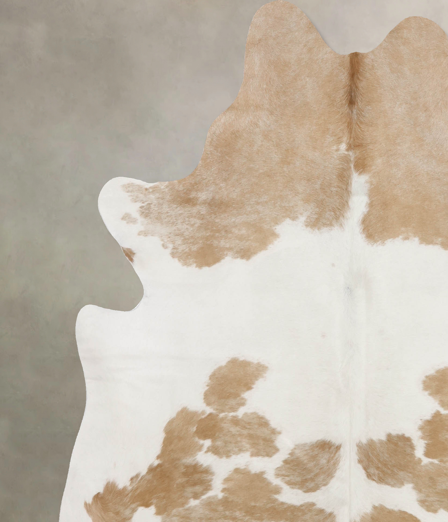 Beige and White Cowhide Rug #B10567