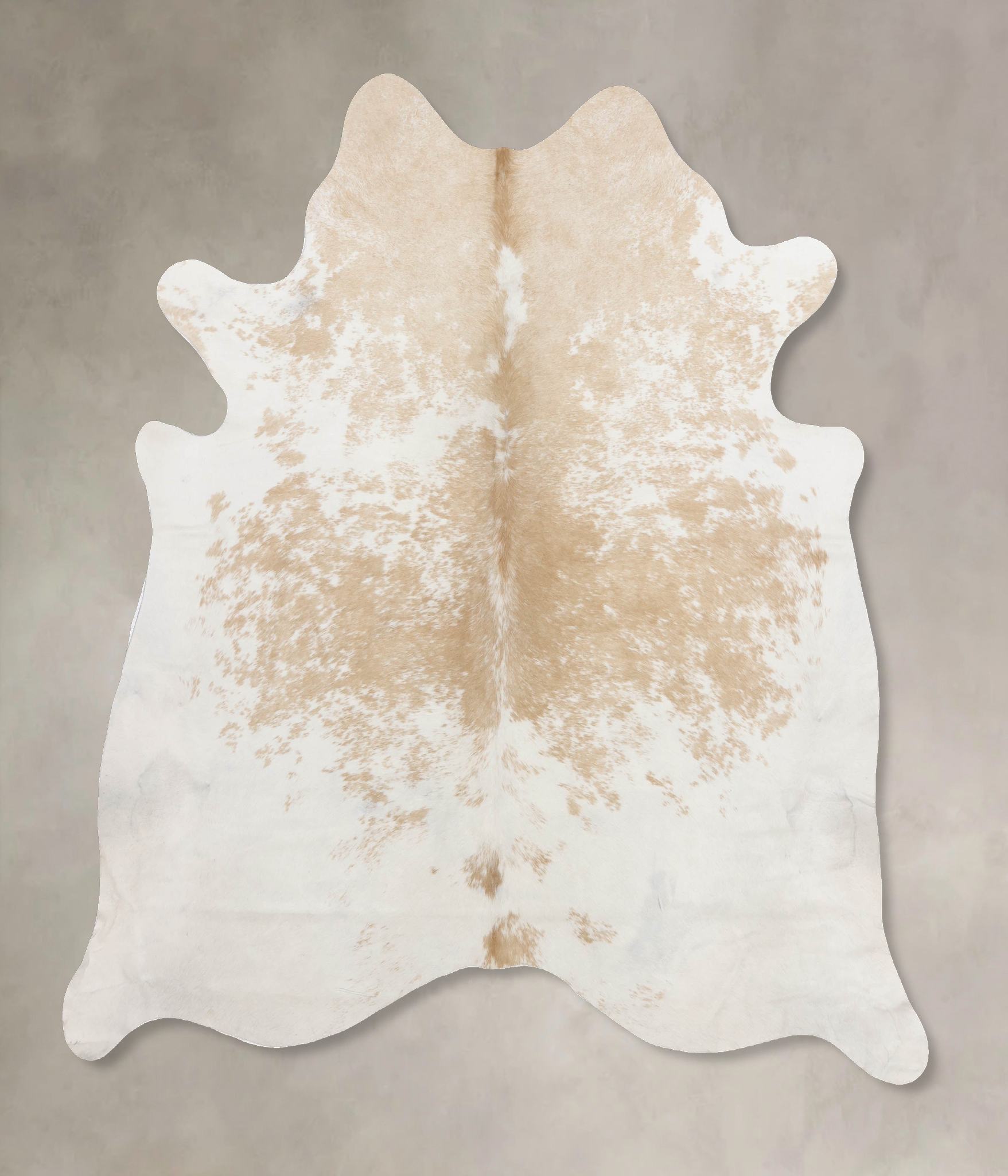 Beige and White Cowhide Rug #B10568