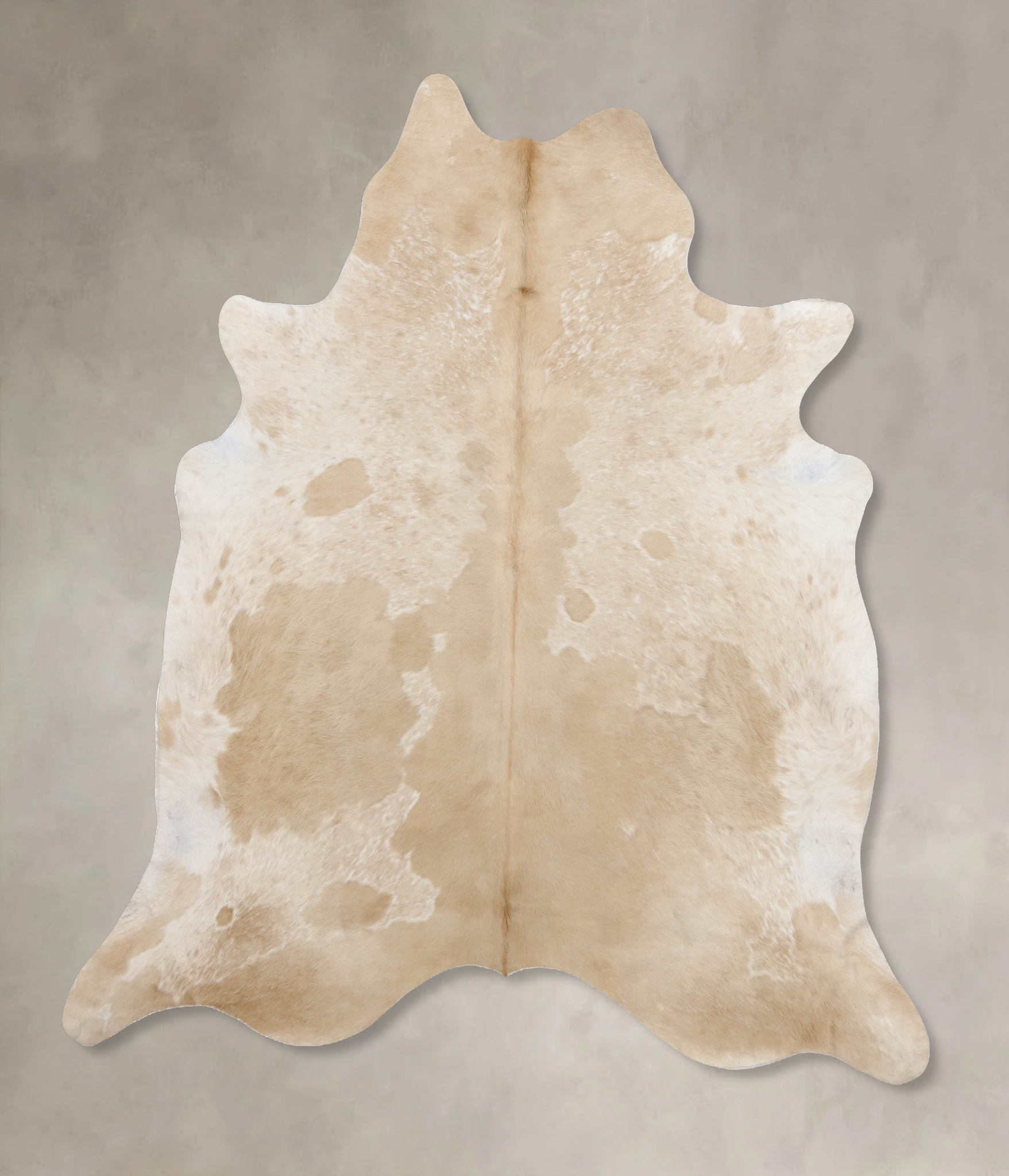 Beige and White Cowhide Rug #B10570