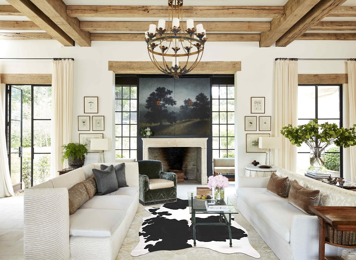 Black and White Cowhide Rug #B10573