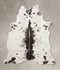 Black and White XX-Large Brazilian Cowhide Rug 8'2