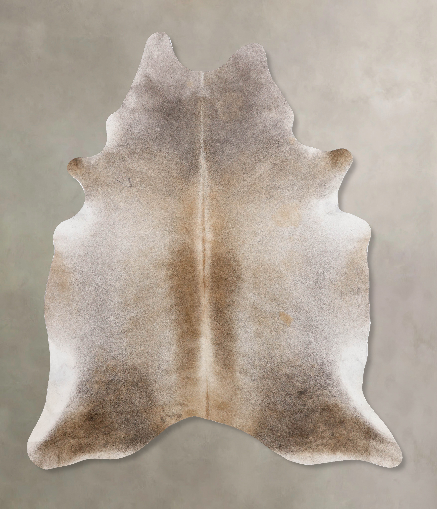 Grey with Beige Cowhide Rug #B10598