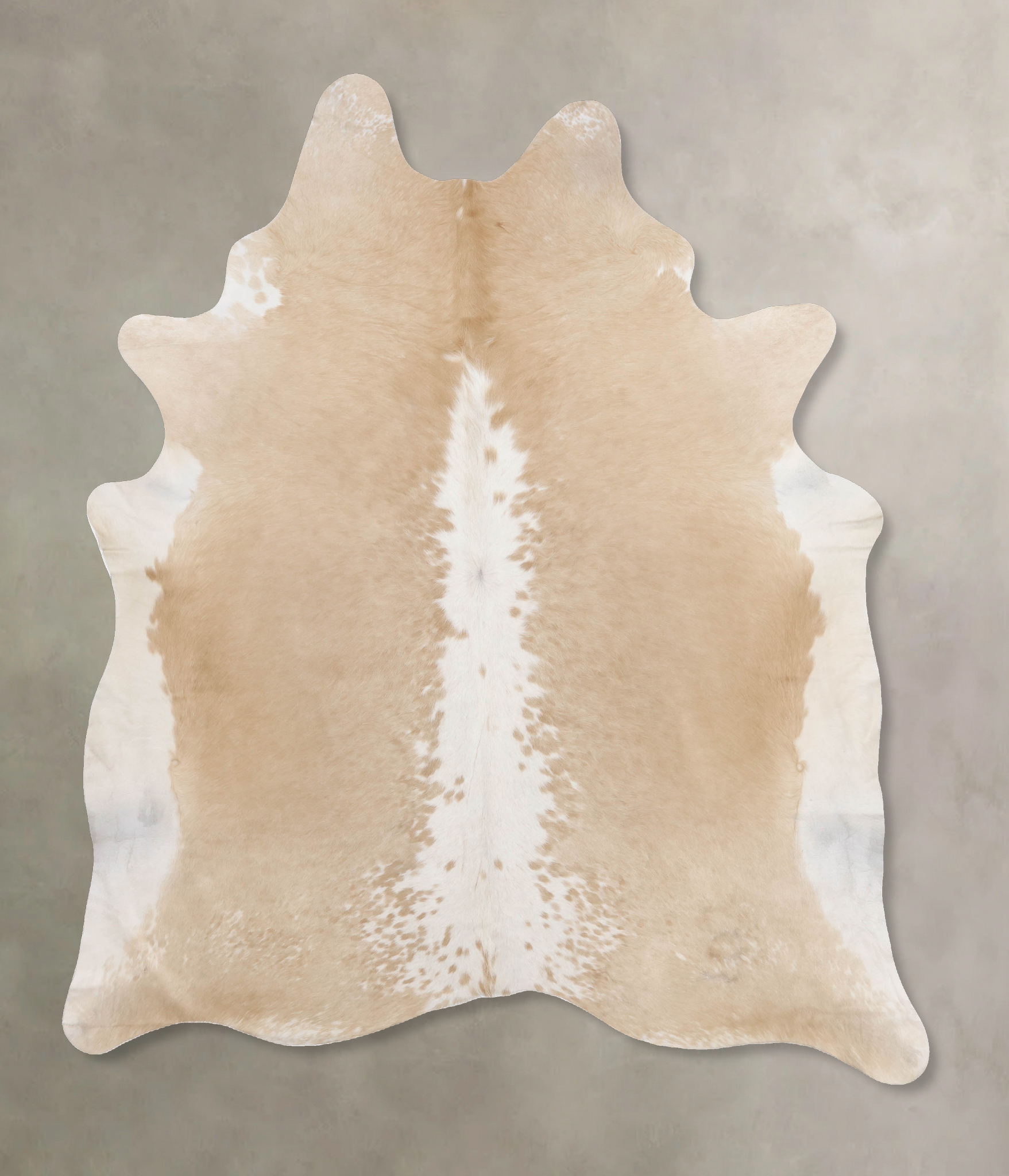 Beige and White Cowhide Rug #B10605