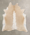 Beige and White XX-Large Brazilian Cowhide Rug 8'10