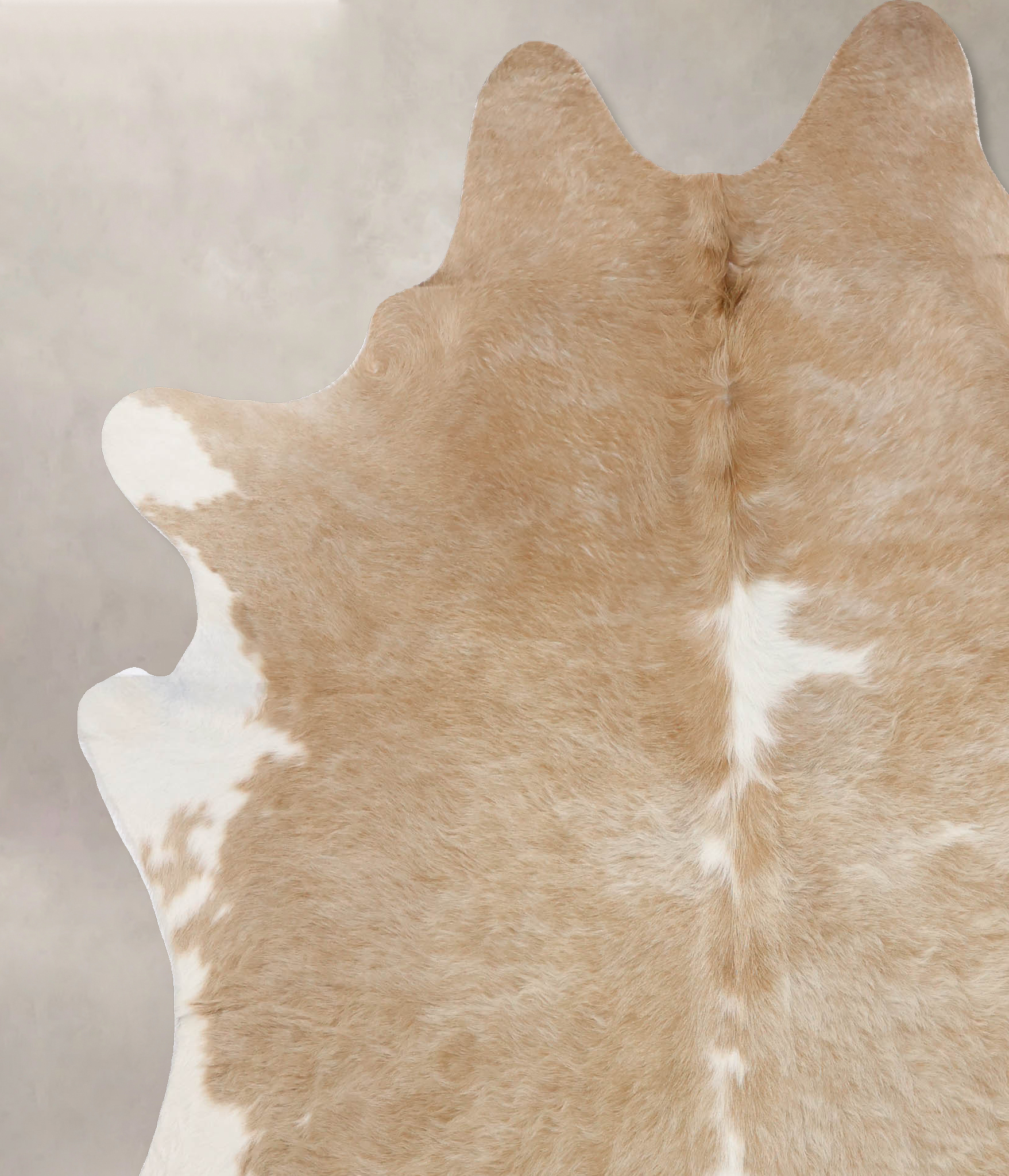 Beige and White Cowhide Rug #B10606