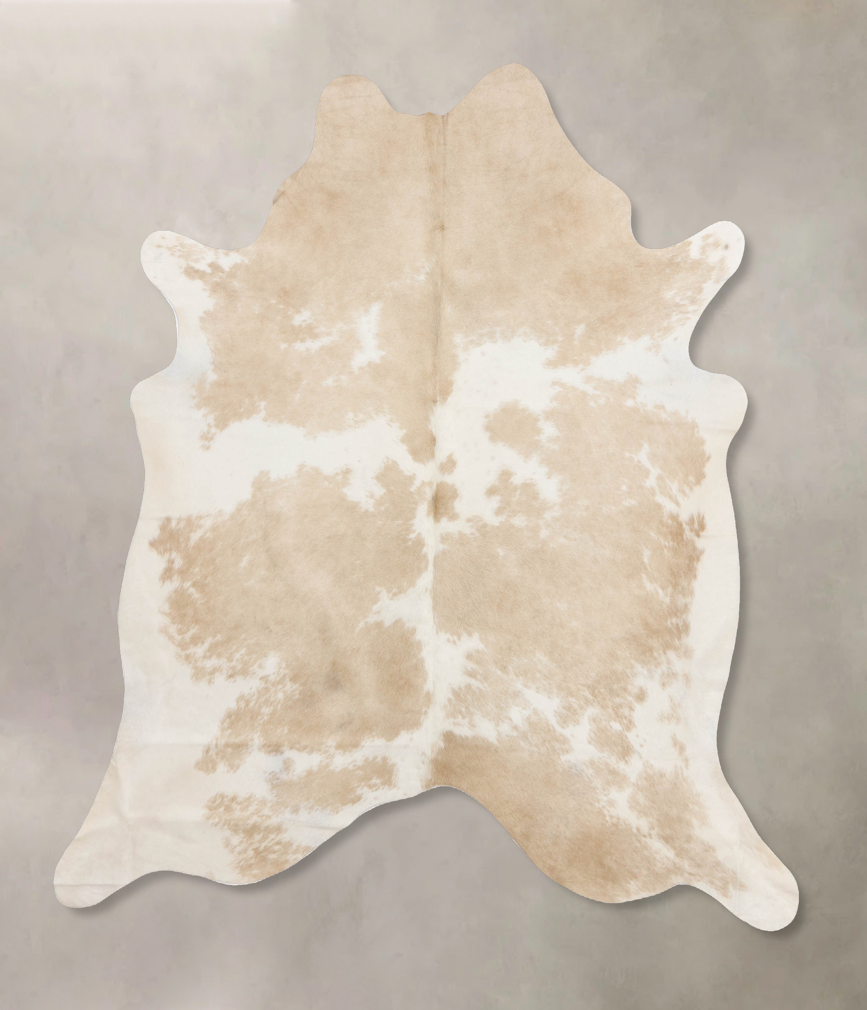 Beige and White Cowhide Rug #B10616