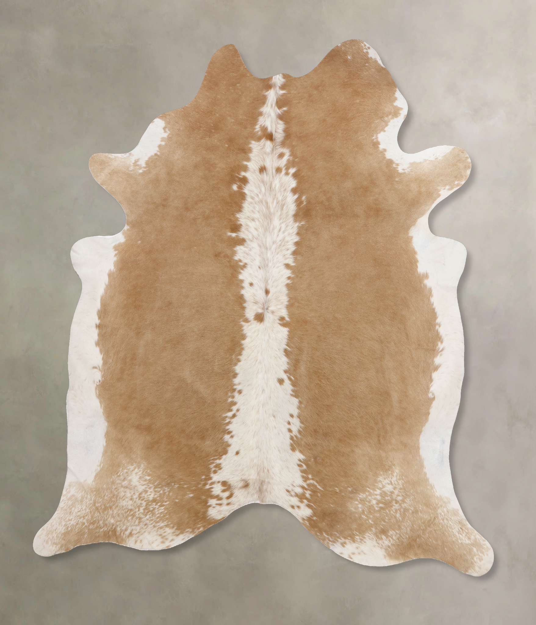 Beige and White Cowhide Rug #B10617