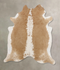 Beige and White XX-Large Brazilian Cowhide Rug 8'3