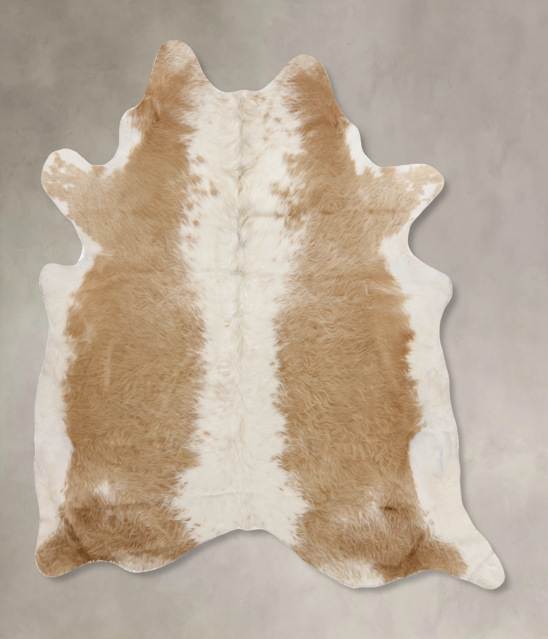 Beige and White Cowhide Rug #B10619