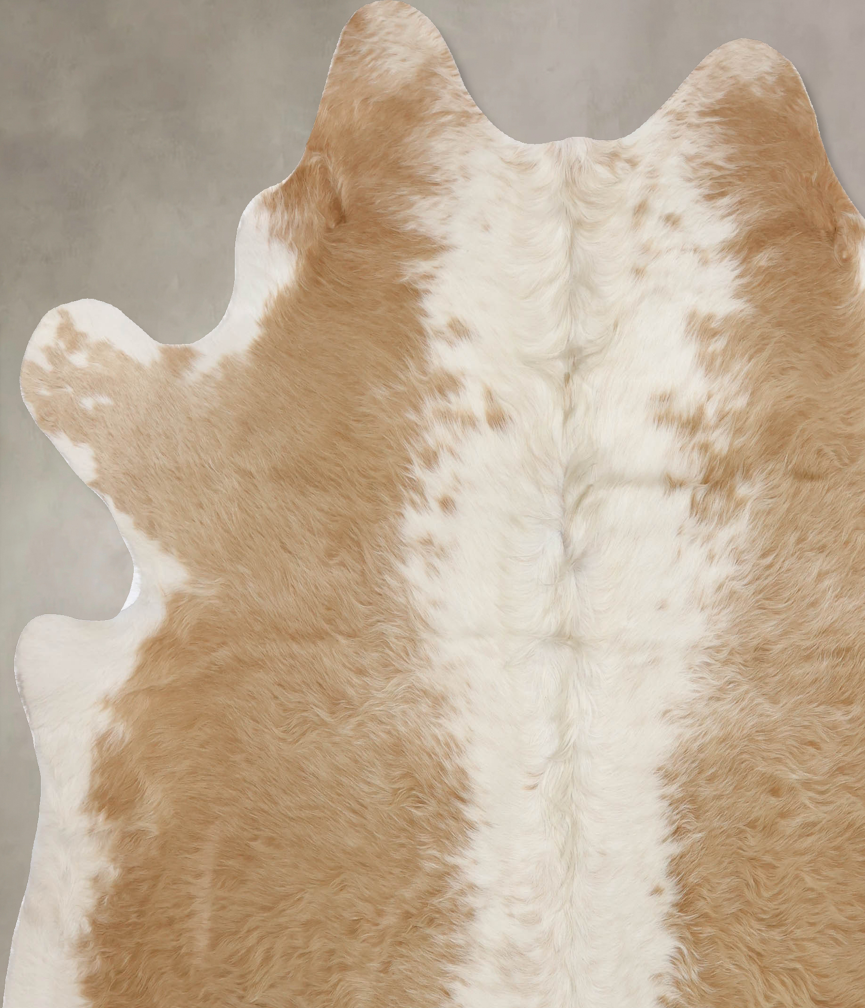 Beige and White Cowhide Rug #B10619