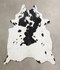 Black and White XX-Large Brazilian Cowhide Rug 8'2