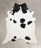 Black and White XX-Large Brazilian Cowhide Rug 8'9