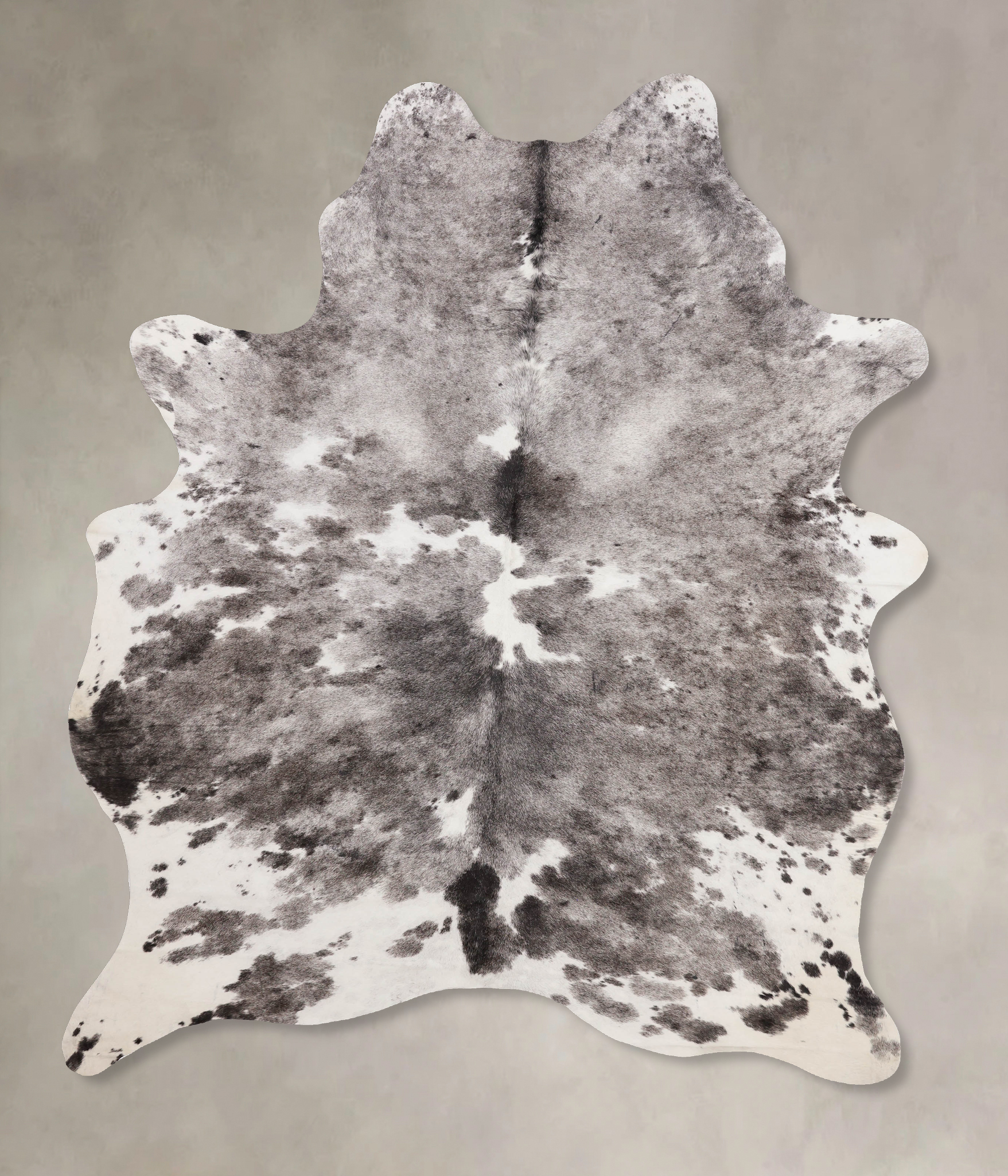 Salt and Pepper Black Cowhide Rug #B10630