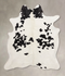 Black and White XX-Large Brazilian Cowhide Rug 7'11