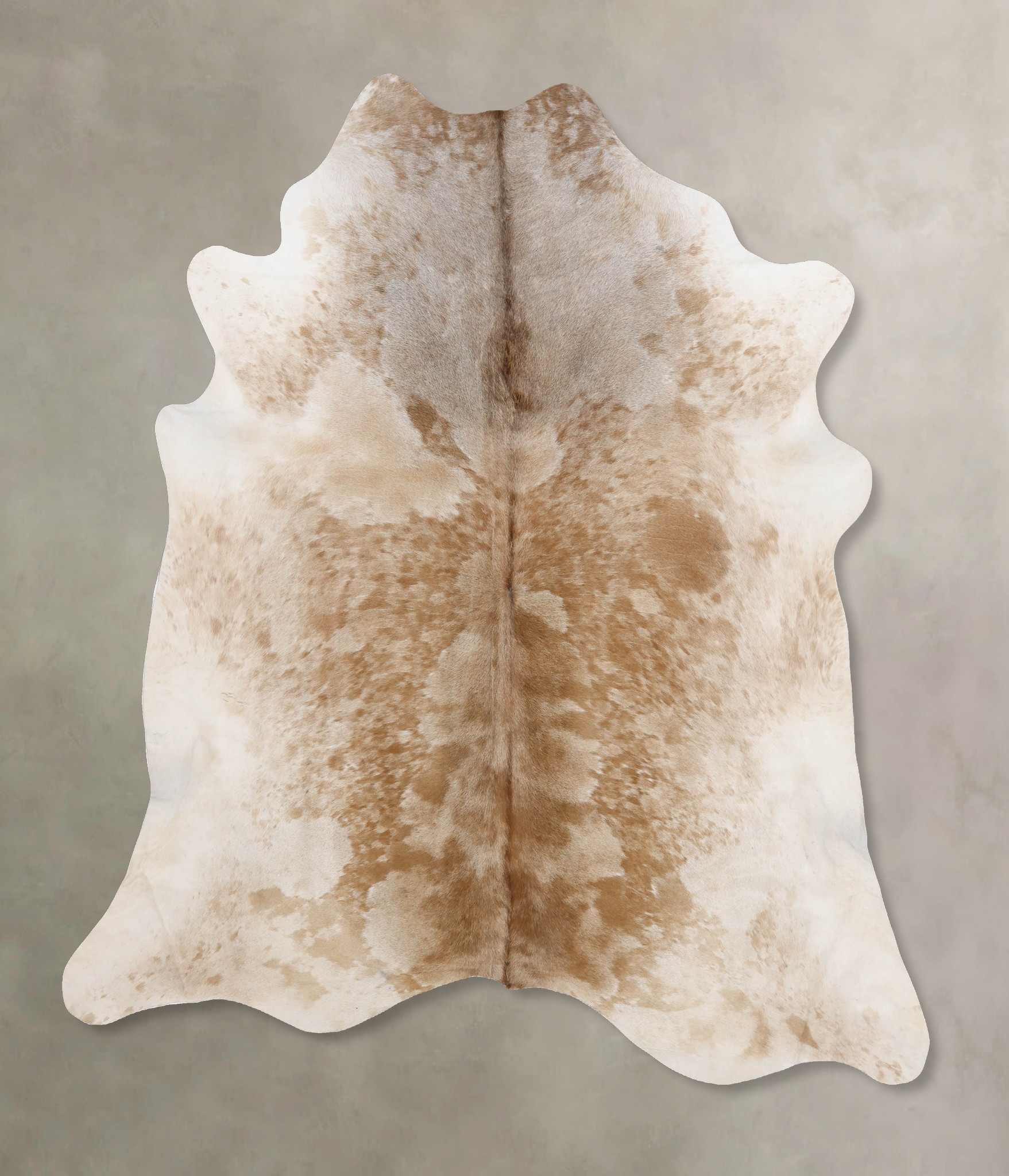 Beige and White Cowhide Rug #B10634