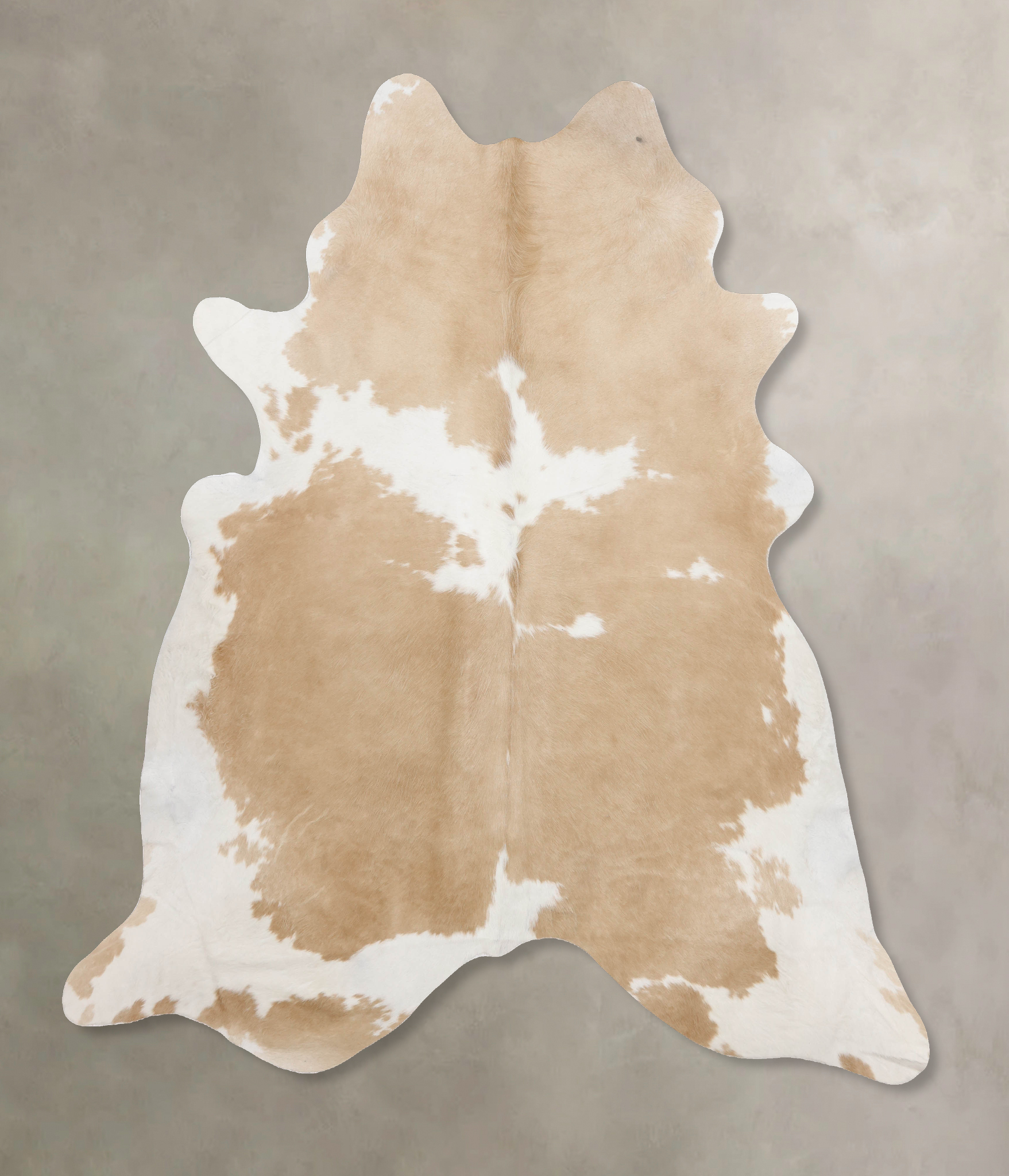 Beige and White Cowhide Rug #B10636