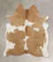 Beige and White XX-Large Brazilian Cowhide Rug 7'11