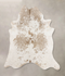 Beige and White XX-Large Brazilian Cowhide Rug 8'0