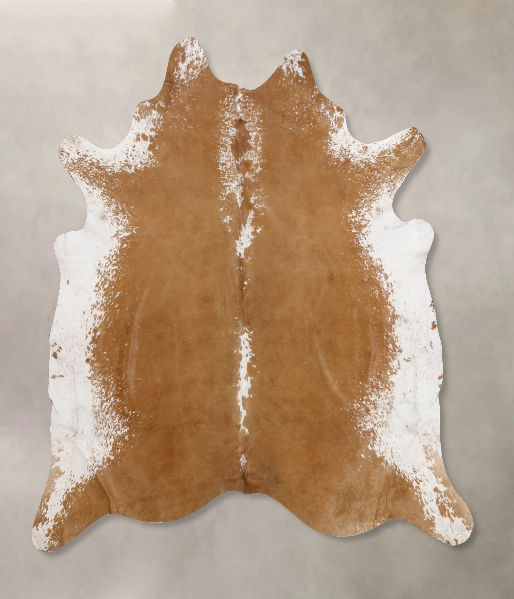 Brown and White Regular Cowhide Rug #B10656