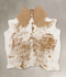 Beige and White Large Brazilian Cowhide Rug 6'2