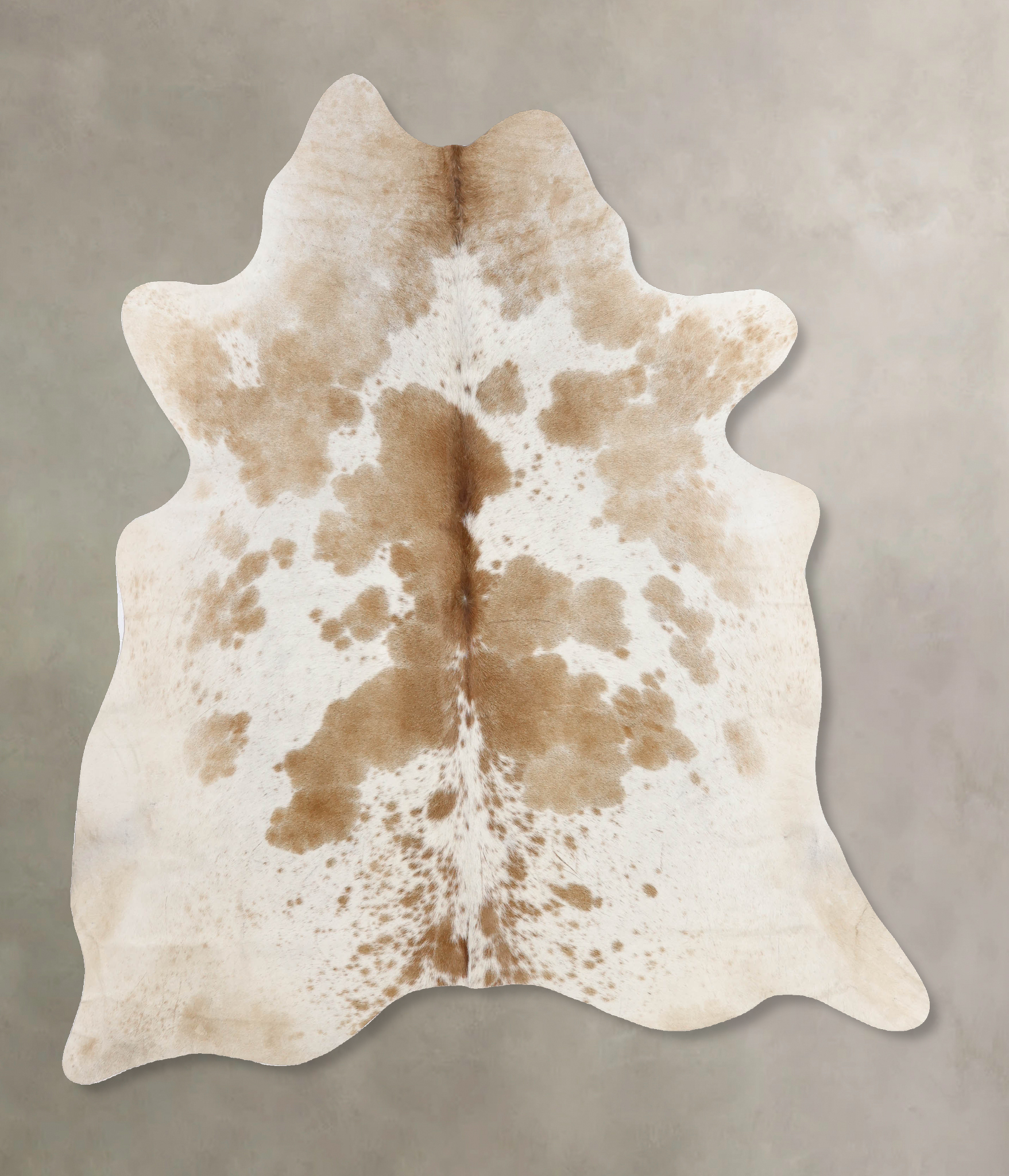 Beige and White Cowhide Rug #B10659