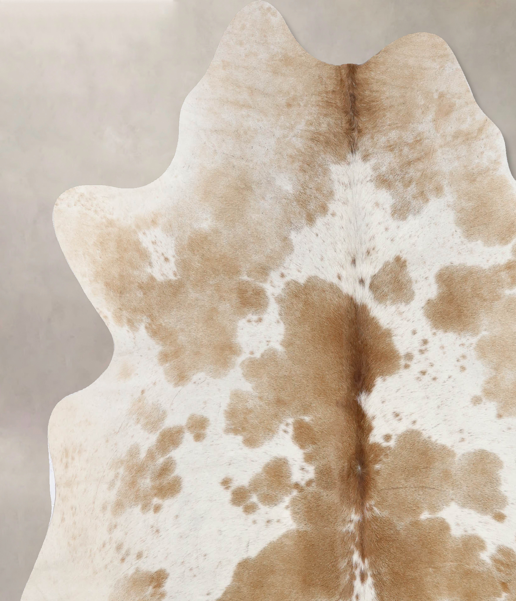 Beige and White Cowhide Rug #B10659