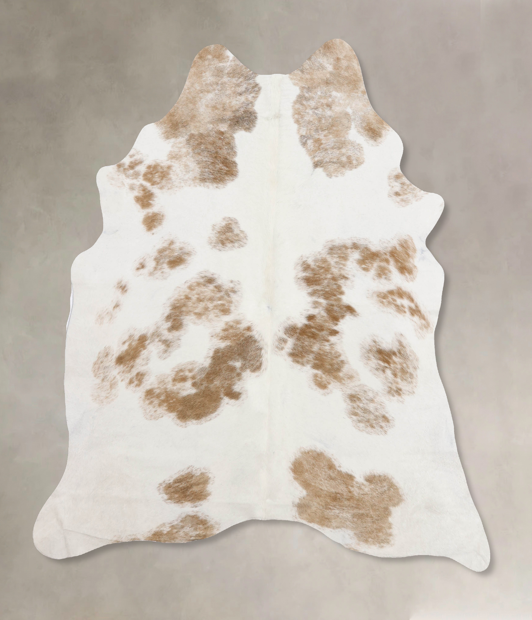 Beige and White Cowhide Rug #B10661