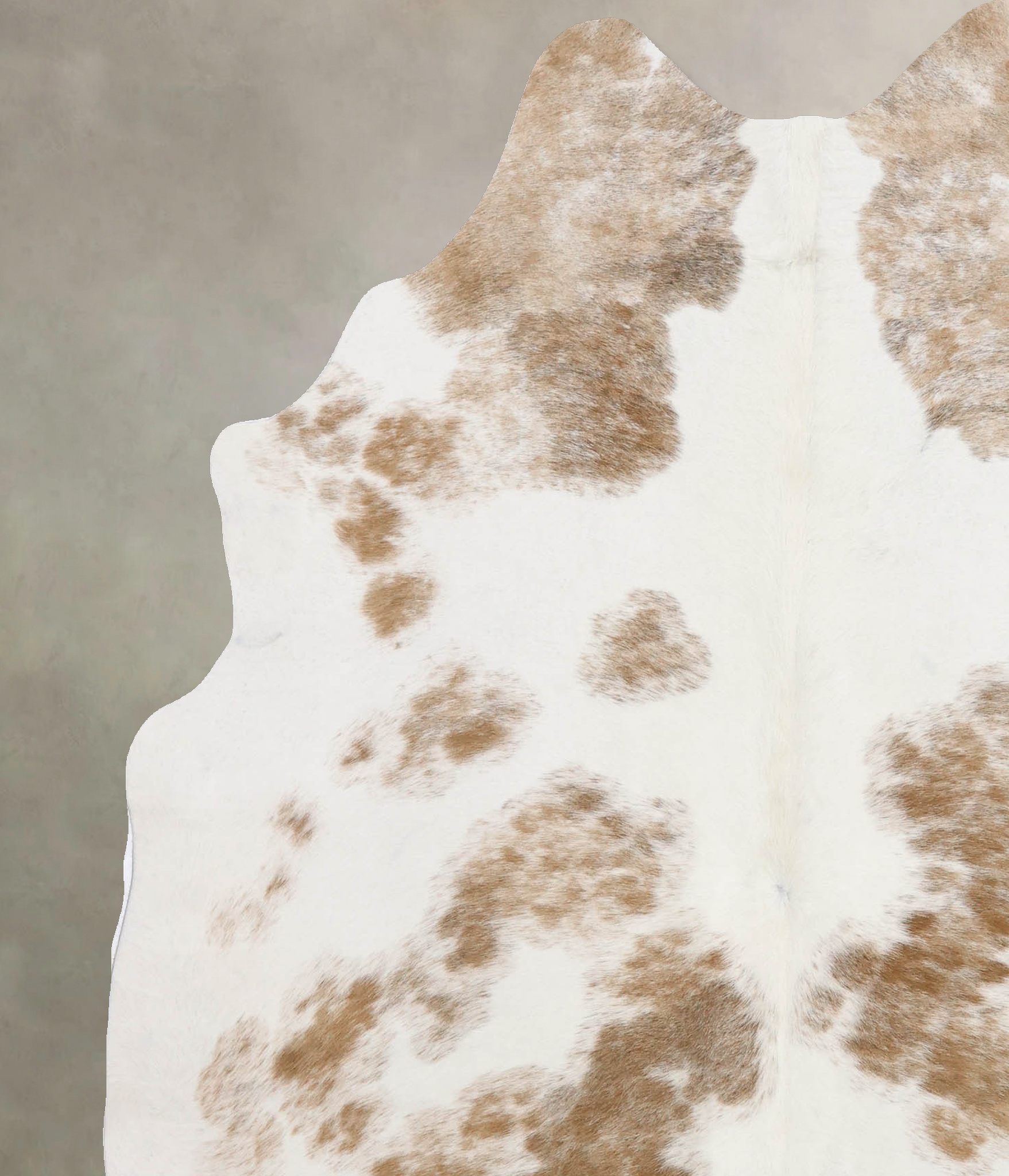 Beige and White Cowhide Rug #B10661