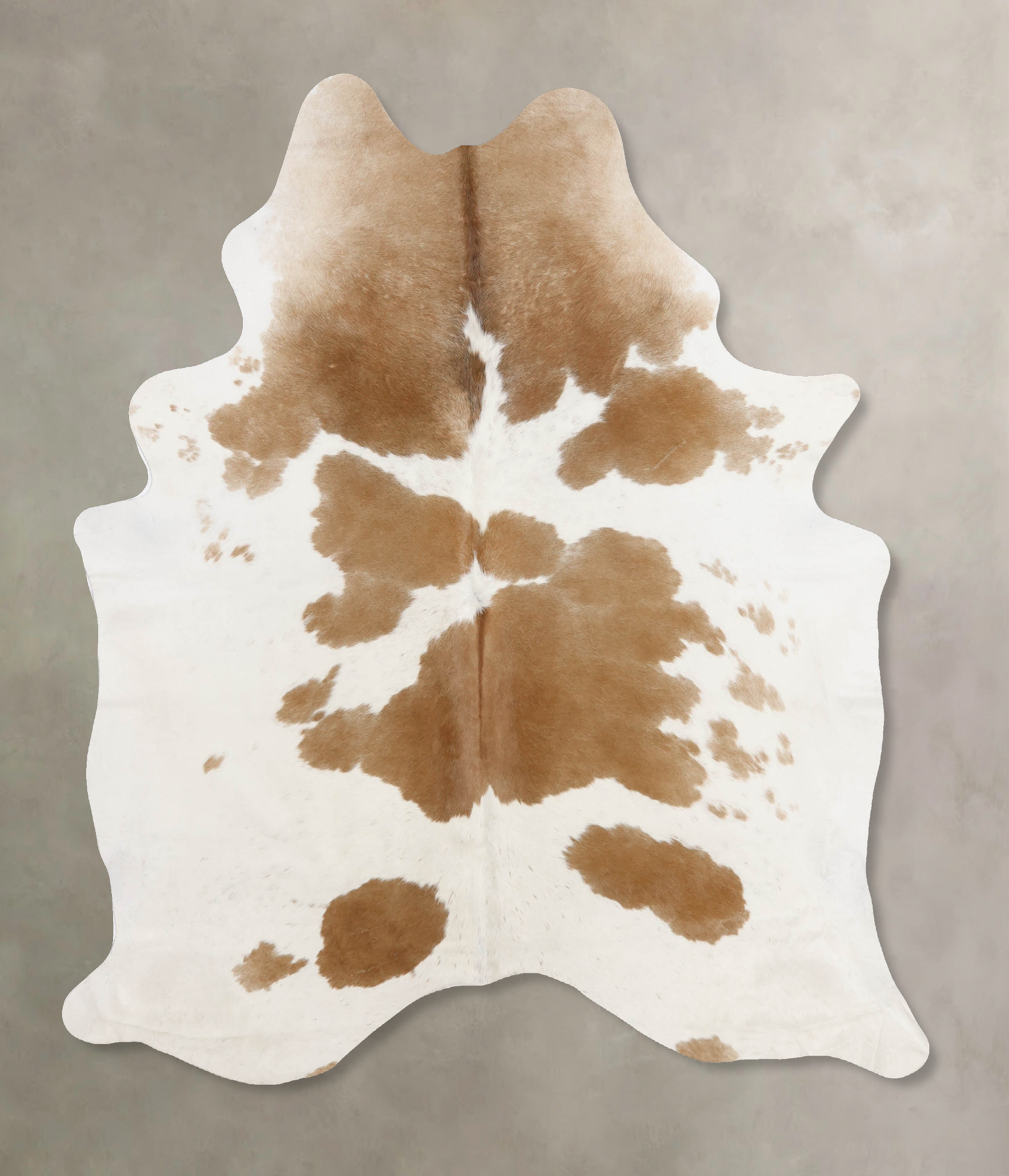 Beige and White Cowhide Rug #B10662