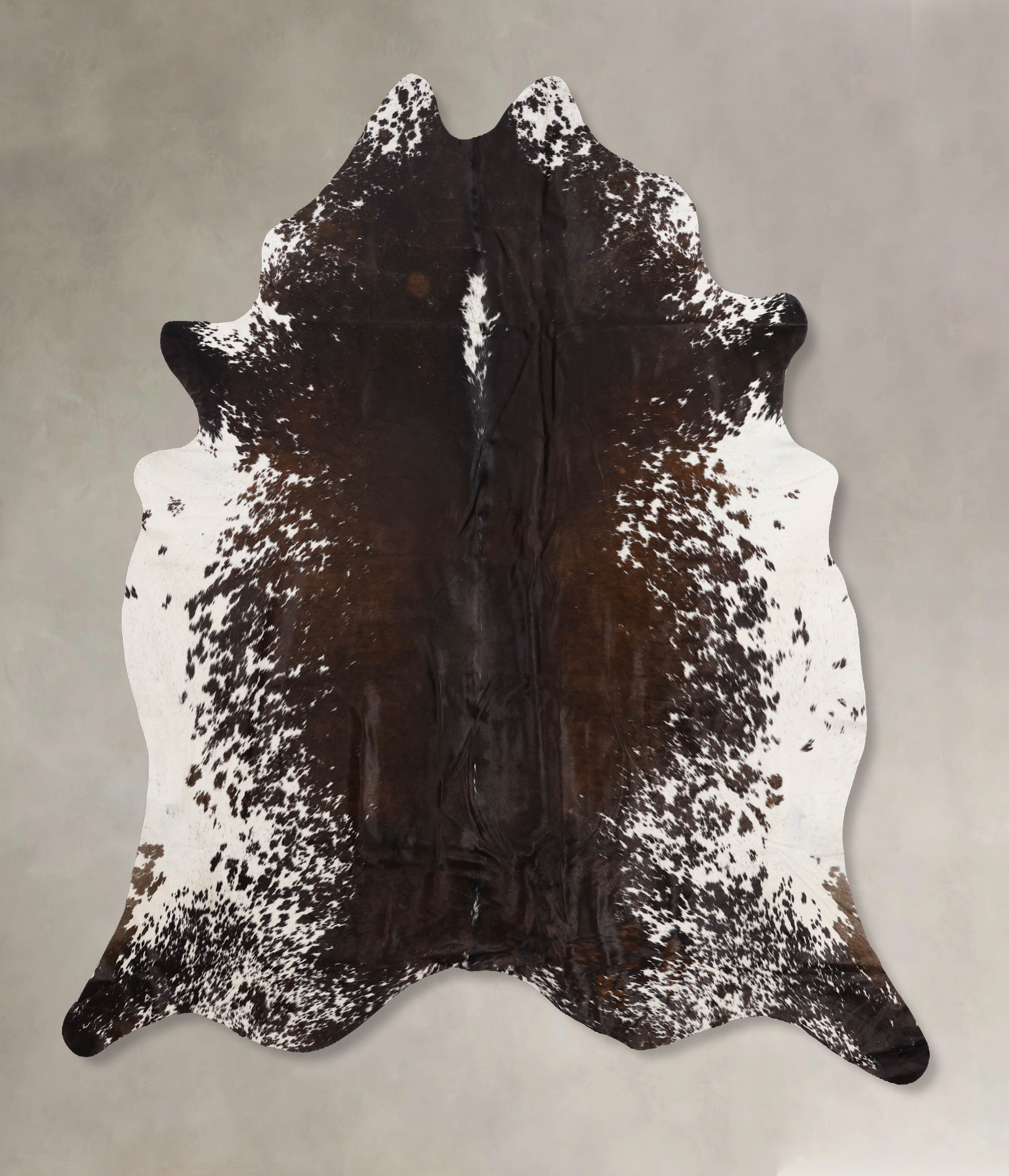 Salt and Pepper Brown Cowhide Rug #B10665