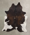 Chocolate and White XX-Large Brazilian Cowhide Rug 8'2