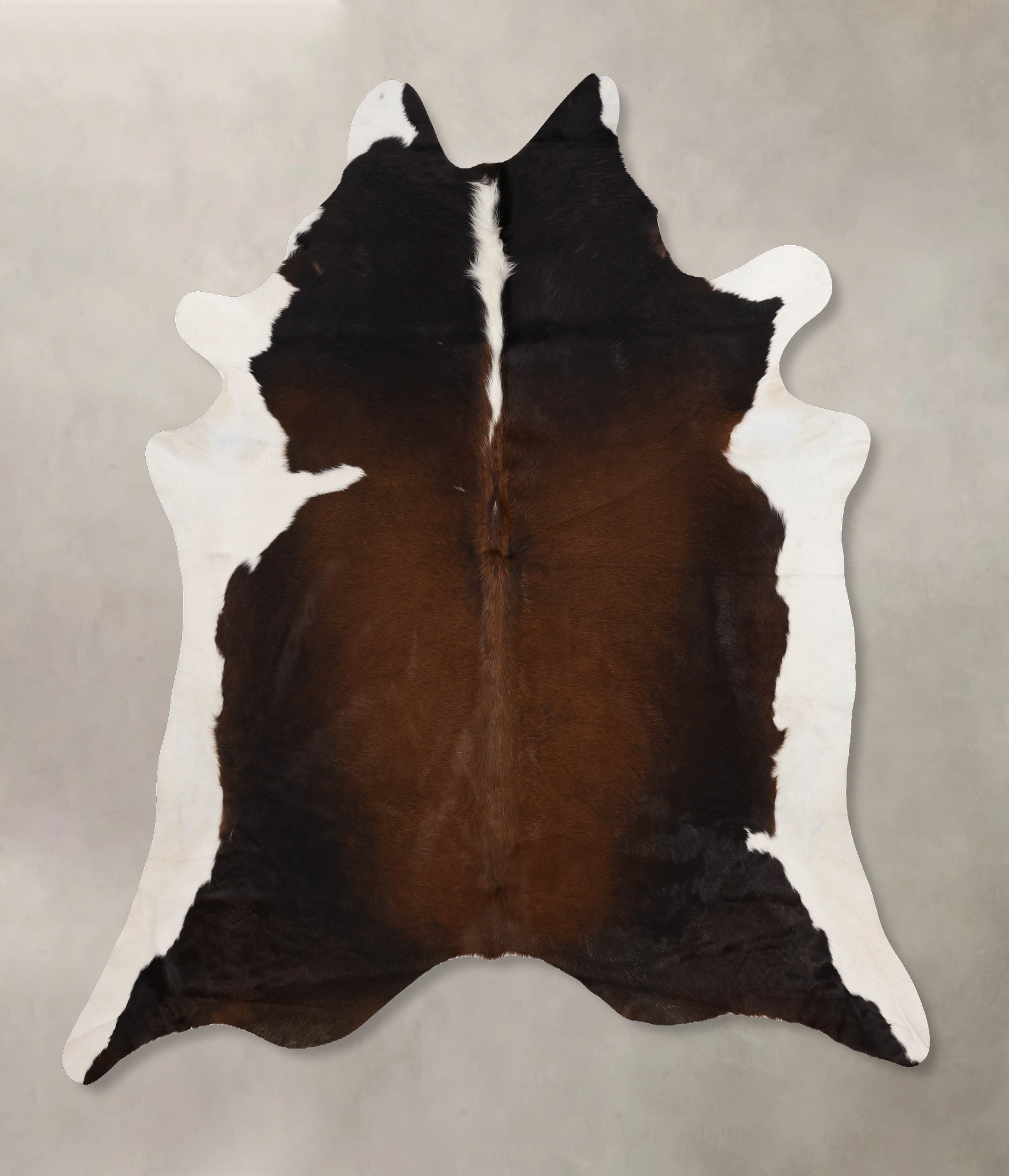 Chocolate and White Cowhide Rug #B10699