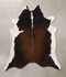 Chocolate and White XX-Large Brazilian Cowhide Rug 7'11