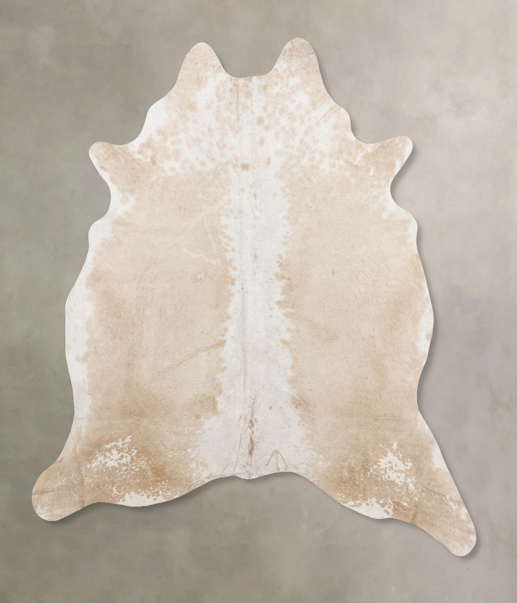 Beige and White Cowhide Rug #B10703