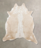 Beige and White XX-Large Brazilian Cowhide Rug 8'6