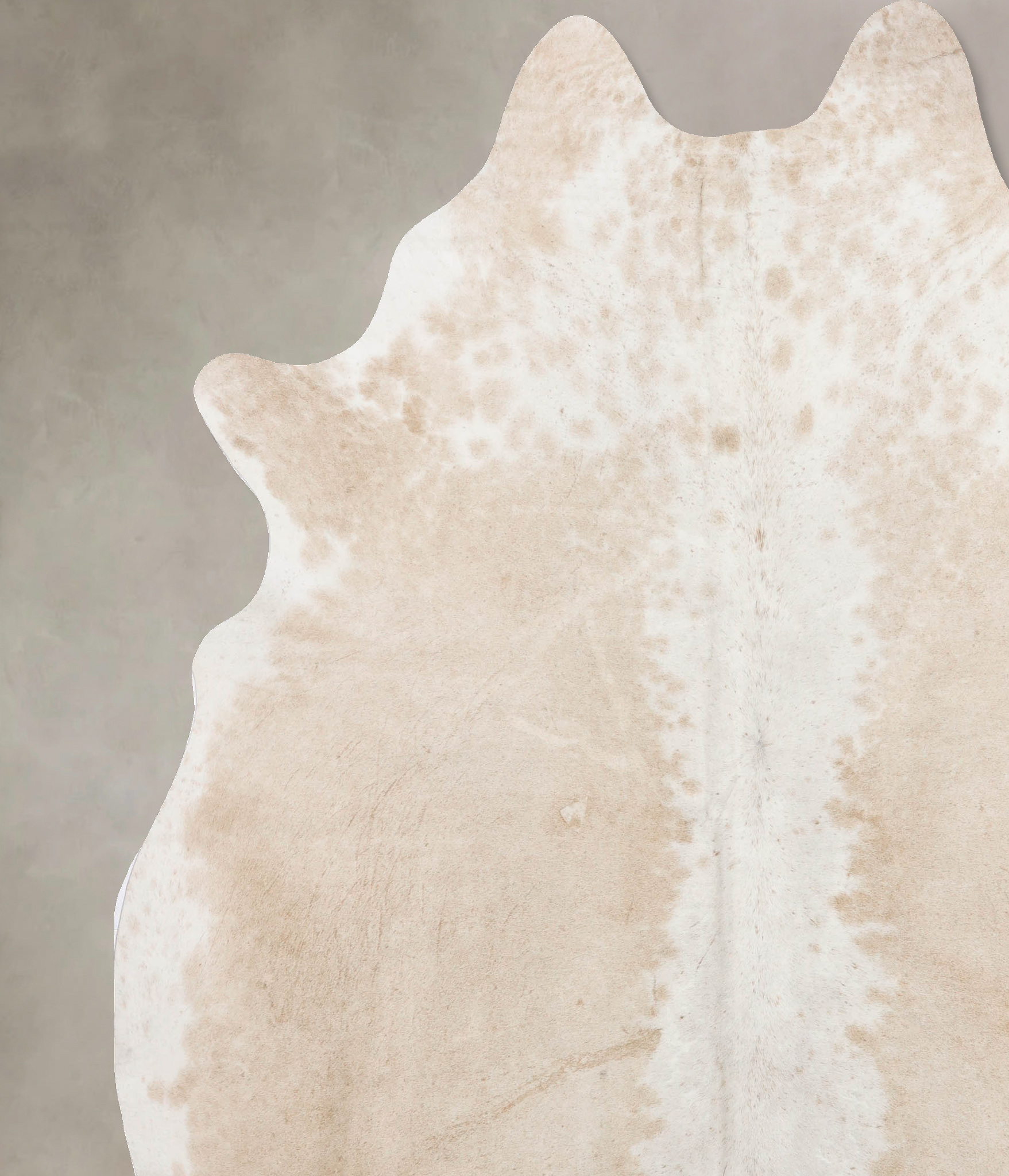 Beige and White Cowhide Rug #B10703