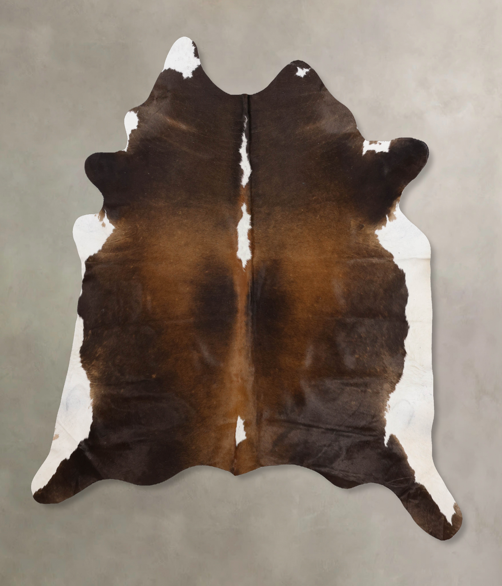 Chocolate and White Cowhide Rug #B10716