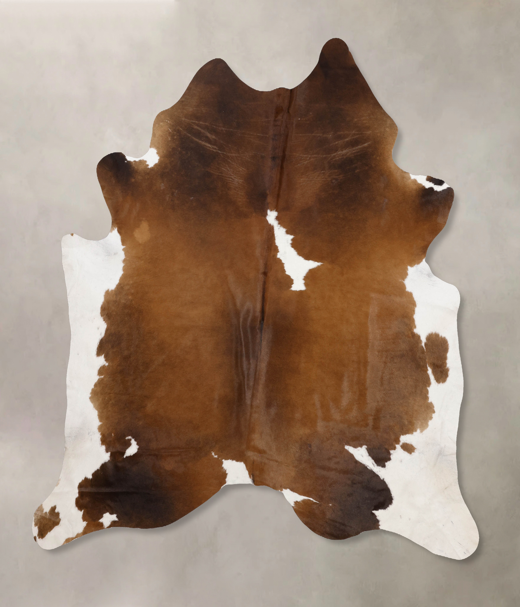 Chocolate and White Cowhide Rug #B10718