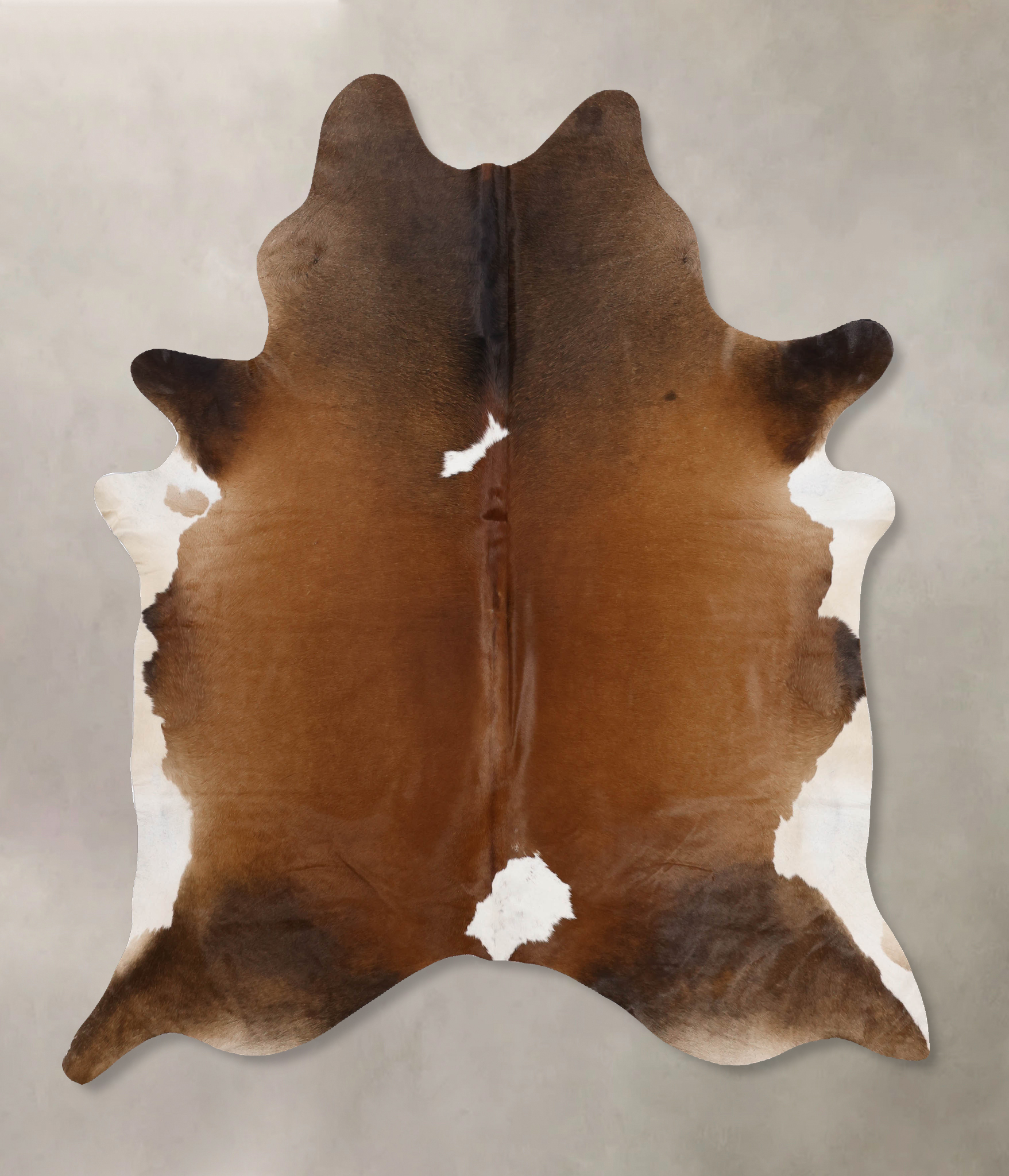 Chocolate and White Cowhide Rug #B10719