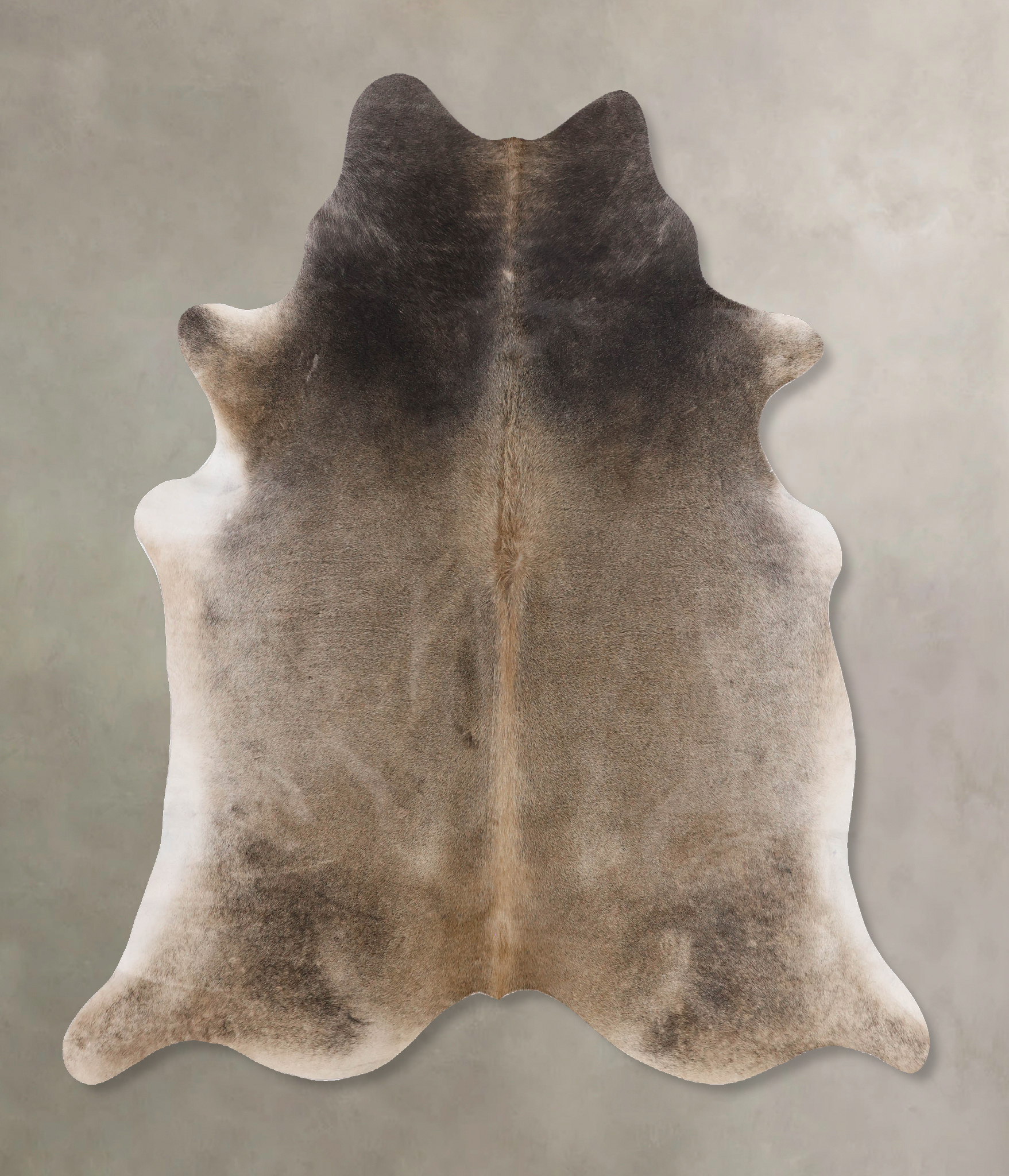 Grey with Beige Cowhide Rug #B10724