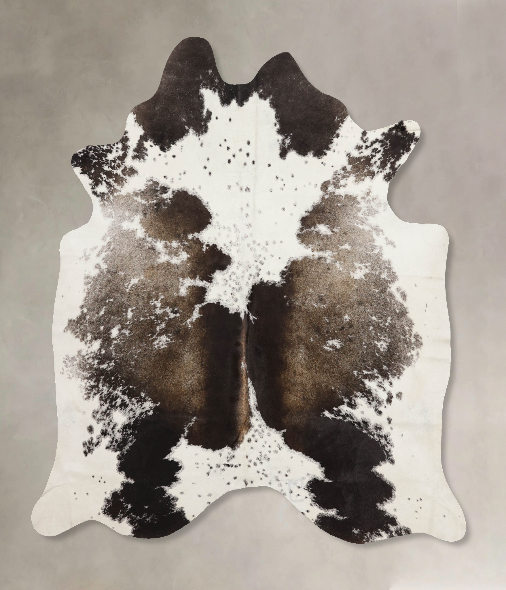 Grey With White Cowhide Rug #B10730