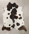 Chocolate and White XX-Large Brazilian Cowhide Rug 7'8