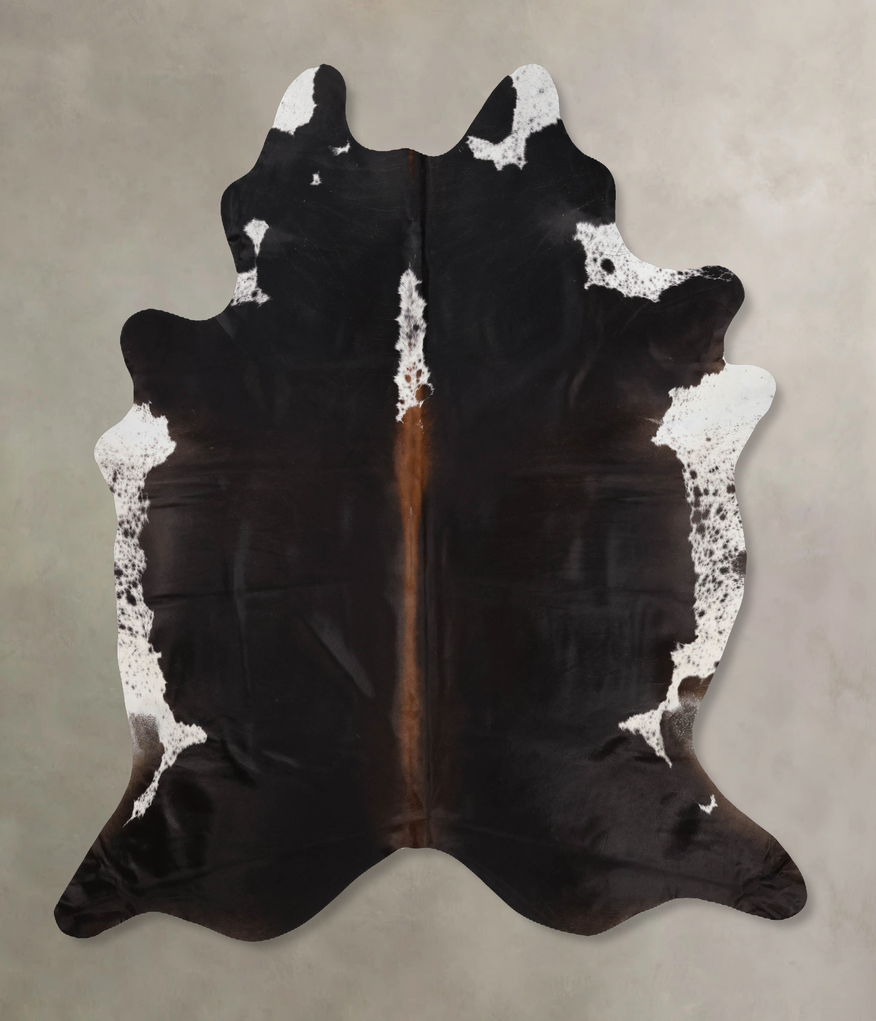 Chocolate and White Cowhide Rug #B10734