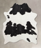 Black and White Large Brazilian Cowhide Rug 6'8