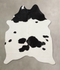 Black and White Large Brazilian Cowhide Rug 7'0