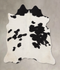 Black and White Large Brazilian Cowhide Rug 6'4